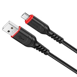 Кабель USB - micro USB Hoco X59 Victory PD (повр.уп)  100см 2,4A  (black)