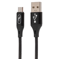 Кабель USB - micro USB SKYDOLPHIN S55V (повр. уп.)  100см 2,4A  (black)