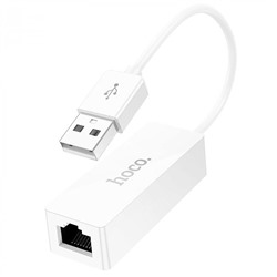 Адаптер Hoco UA22 OTG USB/ethernet RJ45 (100 Mbps) (white)