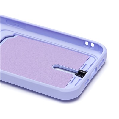 Чехол-накладка - SC304 с картхолдером для "Apple iPhone 15 Pro" (light violet) (228131)