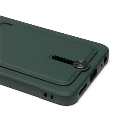 Чехол-накладка - SC304 с картхолдером для "TECNO Spark 10C" (dark green) (228164)