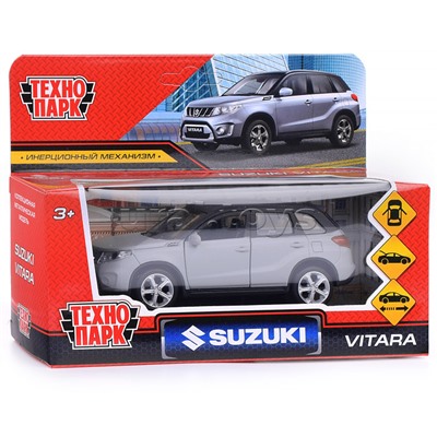 Машина металл Suzuki Vitara S 2015 матовый 12 см, (откр., двер, баг, серый) инерц, в коробке