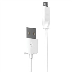 Кабель USB - micro USB Hoco X1 Rapid (повр. уп)  100см 2,4A  (white)