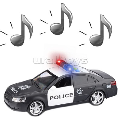 Машина "Полиция" 1:16 (свет. звук) в коробке