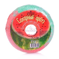 Шипучая соль для ванн Пончик Candy baht bar "Сахарный арбуз" 130 г