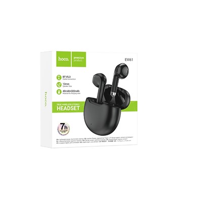 Беспроводные Bluetooth-наушники Hoco TWS EW61 June (black)