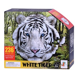 Пазл 236 "Белый тигр" контрурный