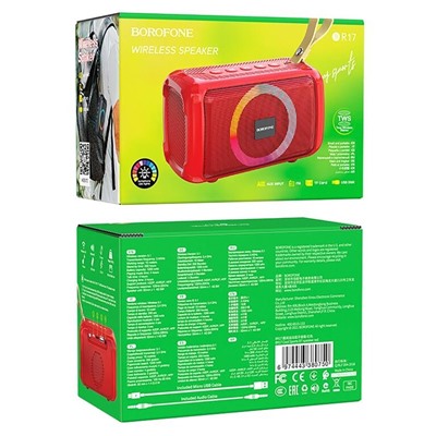 Портативная акустика Borofone BR17 Cool (red) (207930)