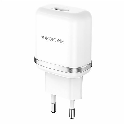 Адаптер Сетевой с кабелем Borofone BA36A High QC3.0 USB 3A/18W (USB/Type-C) (white)