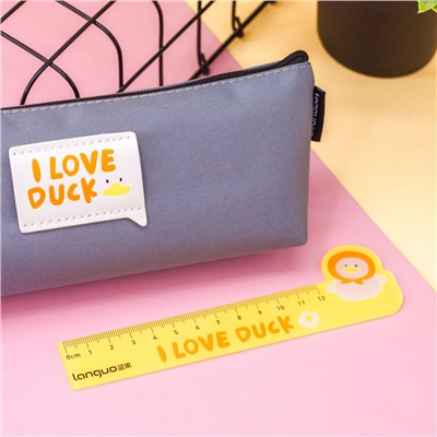 Пенал "I love duck", grey