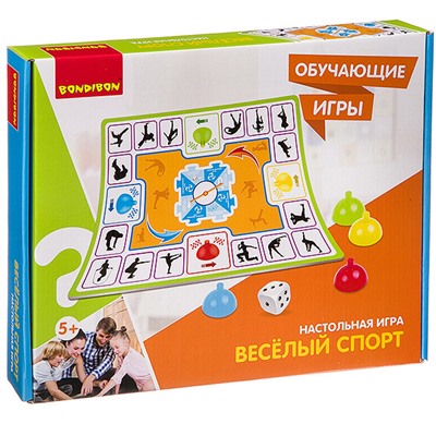 Обучающие игры Bondibon Настольная игра «ВЕСЕЛЫЙ СПОРТ», BOX 35×29×4,5 см