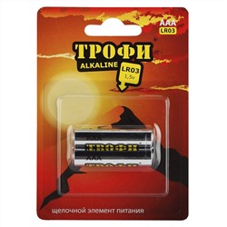 Батарейка AAA Трофи LR03 Alcaline (2-BL) (60/480) ..