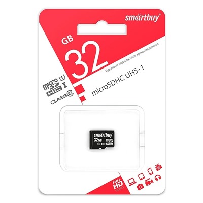 Карта флэш-памяти MicroSD 32 Гб Smart Buy без SD адаптера (class 10) LE