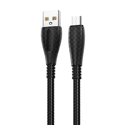 Кабель USB - micro USB Borofone BX38 Cool (повр. уп)  100см 2,4A  (black)