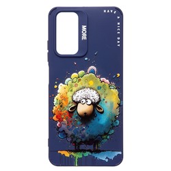 Чехол-накладка - SC335 для "Xiaomi Redmi Note 11 4G Global"  (овечка) (dark blue) (227242)