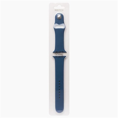 Ремешок - ApW Sport Band Apple Watch 42/44/45мм силикон на кнопке (L) (blue)