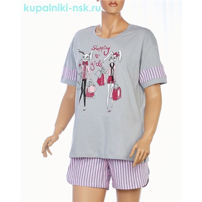 698 (42-60) (футболка+шорты) Пижама