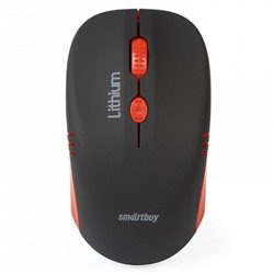 Мышь оптическая беспроводная Smart Buy SBM-344CAG-KR ONE с зарядкой от USB (black/red)