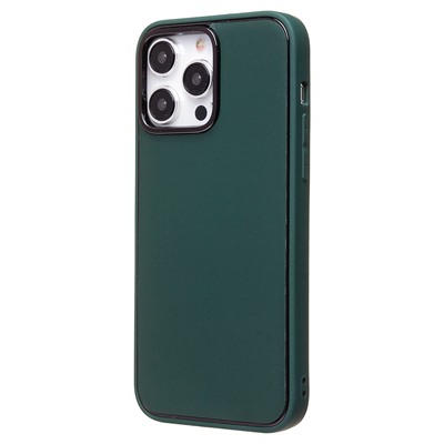 Чехол-накладка - PC084 экокожа для "Apple iPhone 14 Pro Max" (green) (219685)