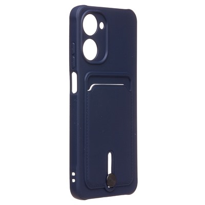 Чехол-накладка - SC304 с картхолдером для "OPPO realme 10 4G" (dark blue)