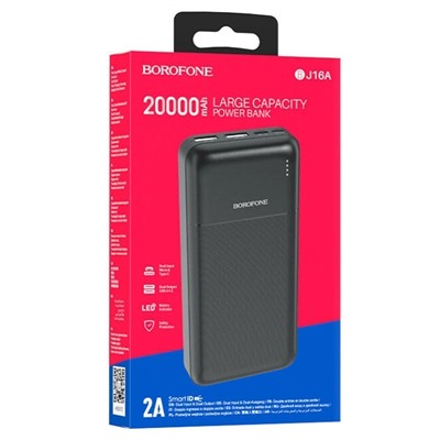 Внешний аккумулятор Borofone BJ16A 20000mAh Micro/Type-C/USB*2 (black)