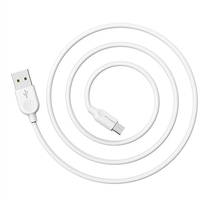 Кабель USB - micro USB Borofone BX14  100см 2,4A  (white)