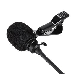 Микрофон - MC-R2 с прищепкой для телефона, Type-C, 200см (black)
