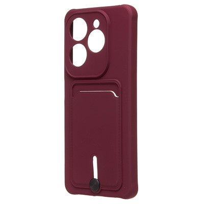 Чехол-накладка - SC304 с картхолдером для "Infinix Hot 40" (bordo) (226976)