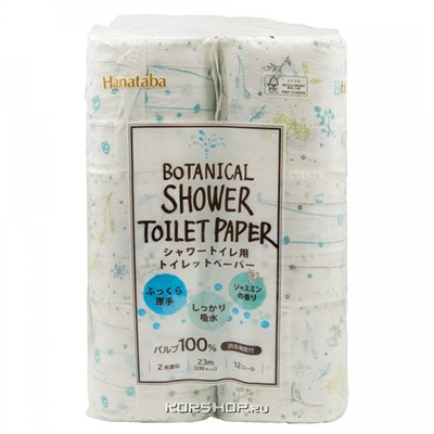 Туалетная бумага Botanical Shower Marutomi (2 слоя), Япония