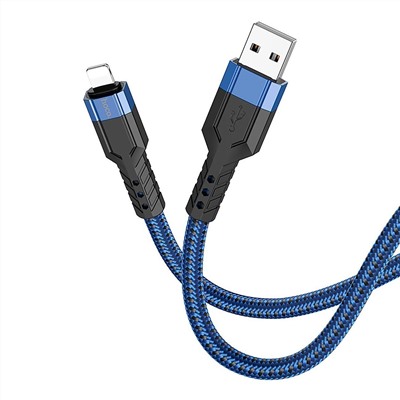 Кабель USB - Apple lightning Hoco U110  120см 2,4A  (blue)