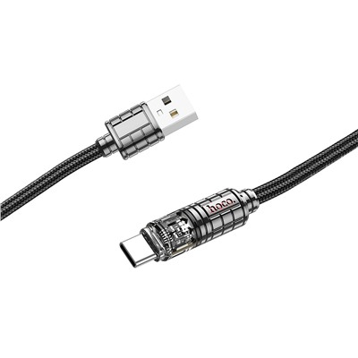 Кабель USB - Type-C Hoco U122  120см 3A  (black)