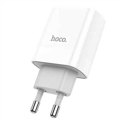 Адаптер Сетевой Hoco C80A Rapido PD QC3.0 USB/Type-C 3A/20W (white)