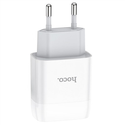 Адаптер Сетевой с кабелем Hoco C72A Glorious USB 2,1A/10W (USB/Lightning) (white)