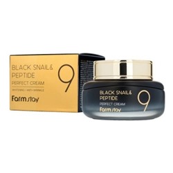 FarmStay Крем для лица с черной улиткой и пептидами - Black snail peptide 9 perfect cream, 55мл