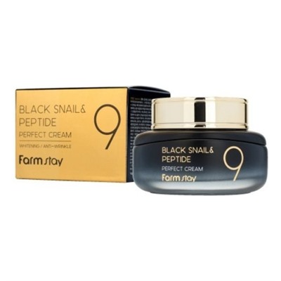 FarmStay Крем для лица с черной улиткой и пептидами - Black snail peptide 9 perfect cream, 55мл