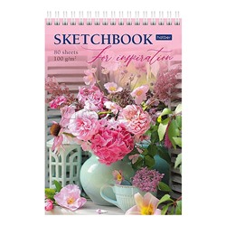 Блокнот SketchBook 80л А5ф "Летний букет"