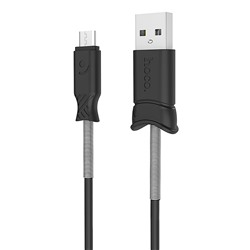 Кабель USB - micro USB Hoco X24 Pisces  100см 2,4A  (black)