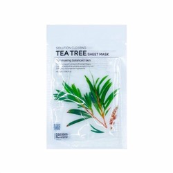 TENZERO Маска тканевая с экстрактом чайного дерева - Solution Clearing Tea Tree Sheet Mask, 25мл