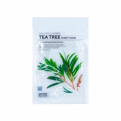 TENZERO Маска тканевая с экстрактом чайного дерева - Solution Clearing Tea Tree Sheet Mask, 25мл