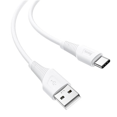 Кабель USB - Type-C Hoco X58 Airy silicone (повр. уп)  100см 3A  (white)