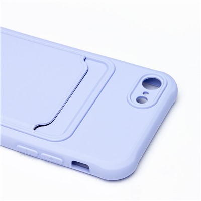 Чехол-накладка - SC304 с картхолдером для "Apple iPhone 7/8/SE 2020" (dark violet)