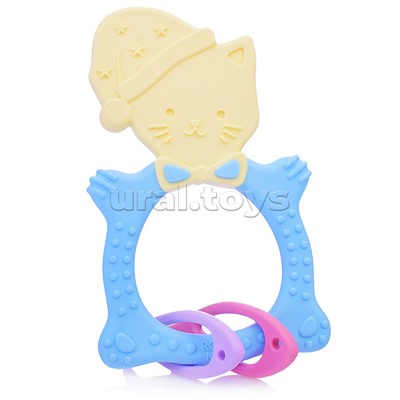 Универсальный прорезыватель MEOW TEETHER. Цвет голубой.