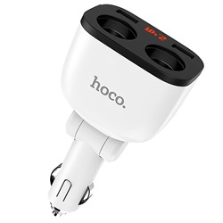 Адаптер Автомобильный Hoco Z28 разъём прикуривателя/2USB/5V/3.1A (white)