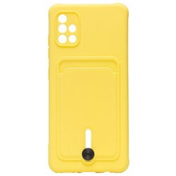 Чехол-накладка - SC304 с картхолдером для "Samsung SM-A515 Galaxy A51 4G" (yellow) (208741)