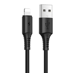 Кабель USB - Apple lightning Borofone BX47 Coolway  100см 2,4A  (black)