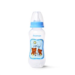 Детская бутылочка для кормления пластиковая Голубая 240мл