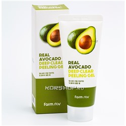 Пилинг гель с экстрактом авокадо Real Avocado Deep Clear Peeling Gel FarmStay, Корея, 100 мл Акция