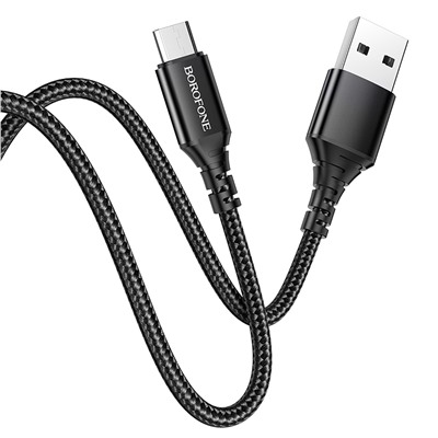 Кабель USB - micro USB Borofone BX54 Ultra bright  100см 2,4A  (black)