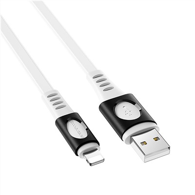 Кабель USB - Apple lightning Borofone BX35 Carib  100см 2,4A  (white)