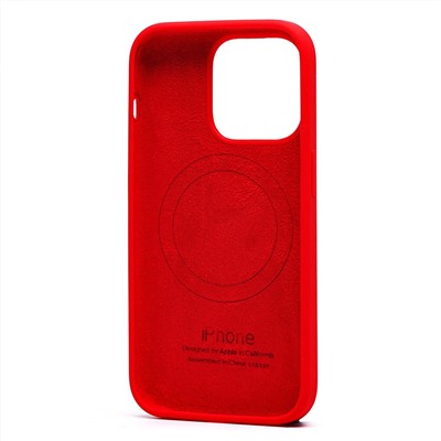 Чехол-накладка - SM003 SafeMag Soft Touch с анимацией для "Apple iPhone 14 Pro" (red)